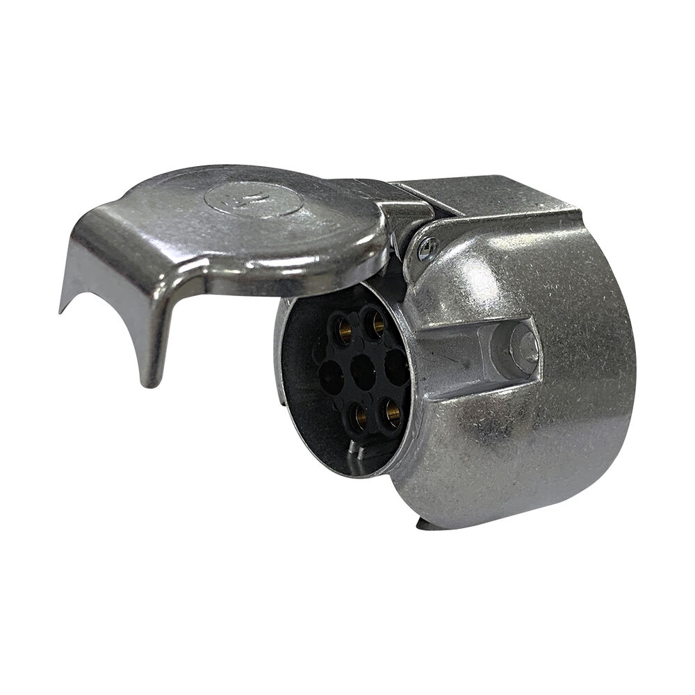SCA Trailer Socket 7 Pin Large Round Metal Supercheap Auto