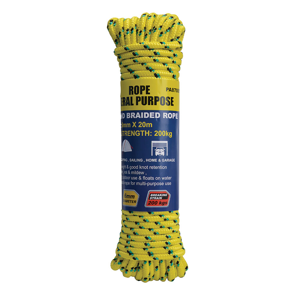 Gripwell Diamond Braided Polypropylene Rope 6mm x 20m Supercheap Auto