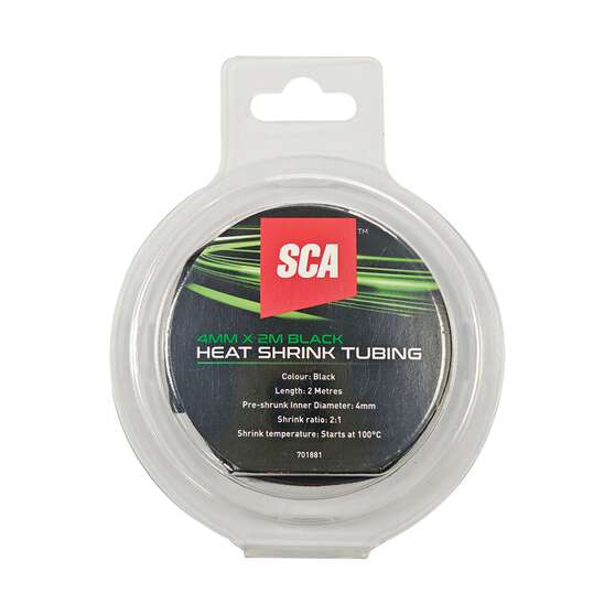 SCA Heat Shrink Tubing 4mm x 2m - Black, , scaau_hi-res