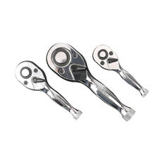 ToolPRO Stubby Ratchet Handle Set 1/4, 3/8 & 1/2" Drive, , scaau_hi-res