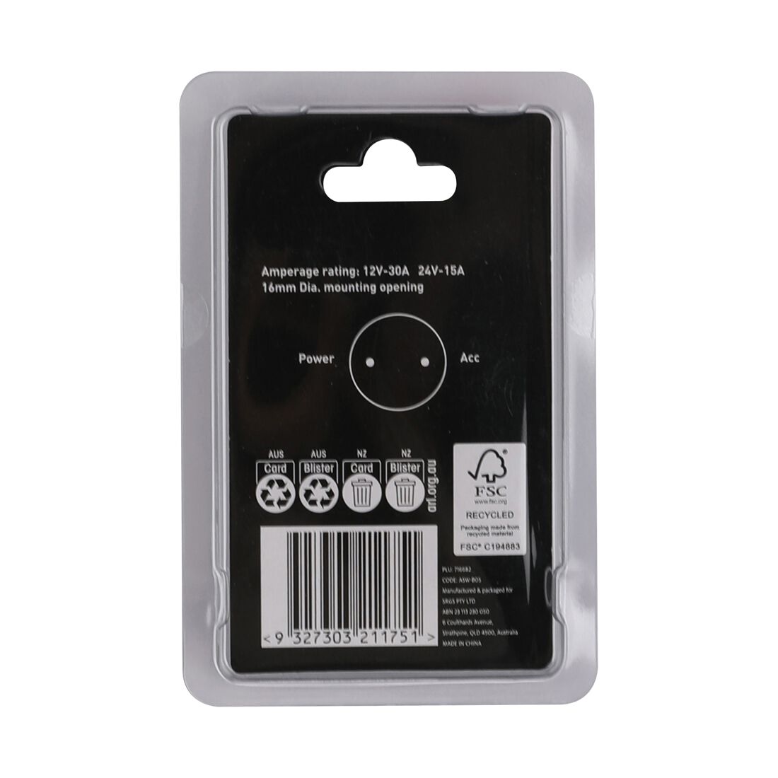 SCA Heavy Duty Switch - 12/24V, Momentary On, Waterproof, , scaau_hi-res