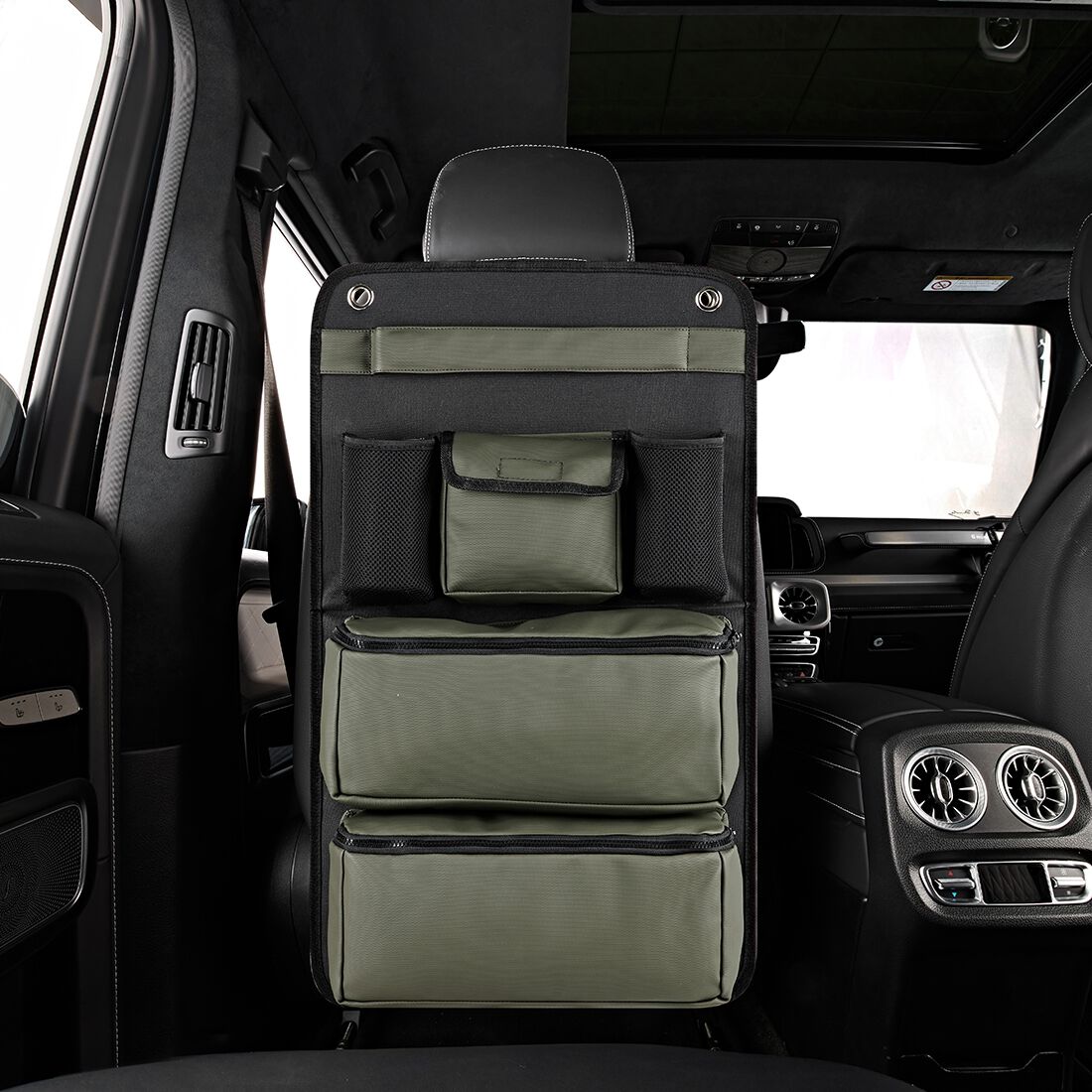 Cabin Crew Backseat Organiser Repreve Green/Black, , scaau_hi-res