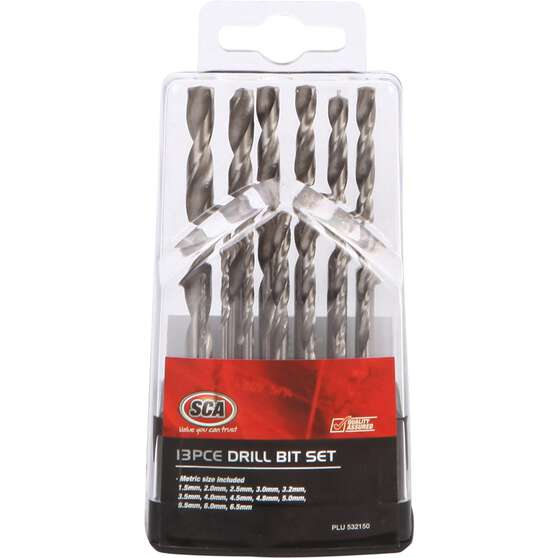 SCA Drill Bit Set 13 Piece, , scaau_hi-res