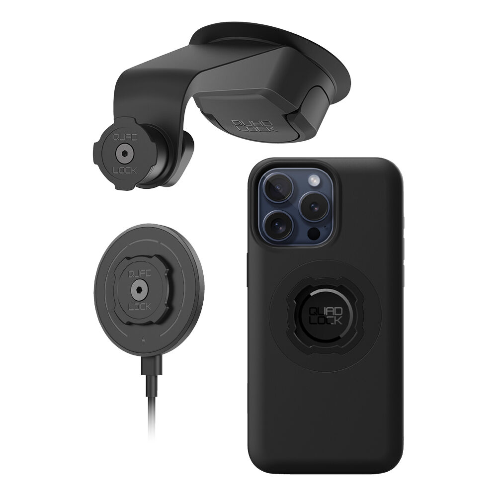 Quad Lock MAG iPhone 15 Pro Max Windscreen / Dash Mount Kit, , scaau_hi-res