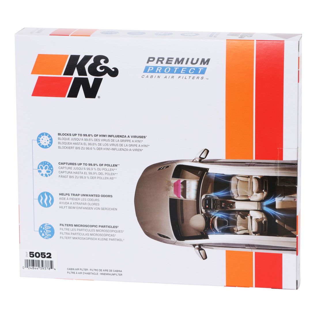 K&N Premium Disposable Cabin Air Filter - DVF5052, , scaau_hi-res