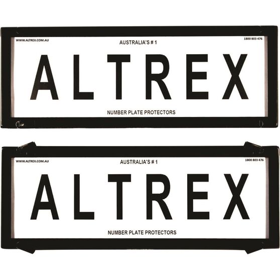 Altrex Number Plate Protector 6 Figure Deluxe Clear 6nl