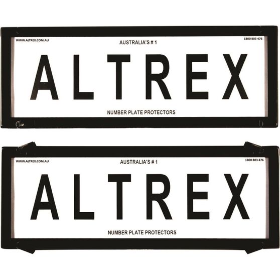 Altrex Number Plate Protector - 6 Figure Deluxe Clear 6NL, , scaau_hi-res