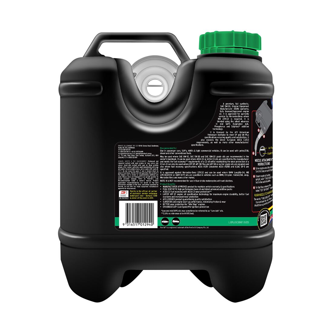 Penrite Enviro+ C3 Engine Oil 5W-30 7 Litre, , scaau_hi-res