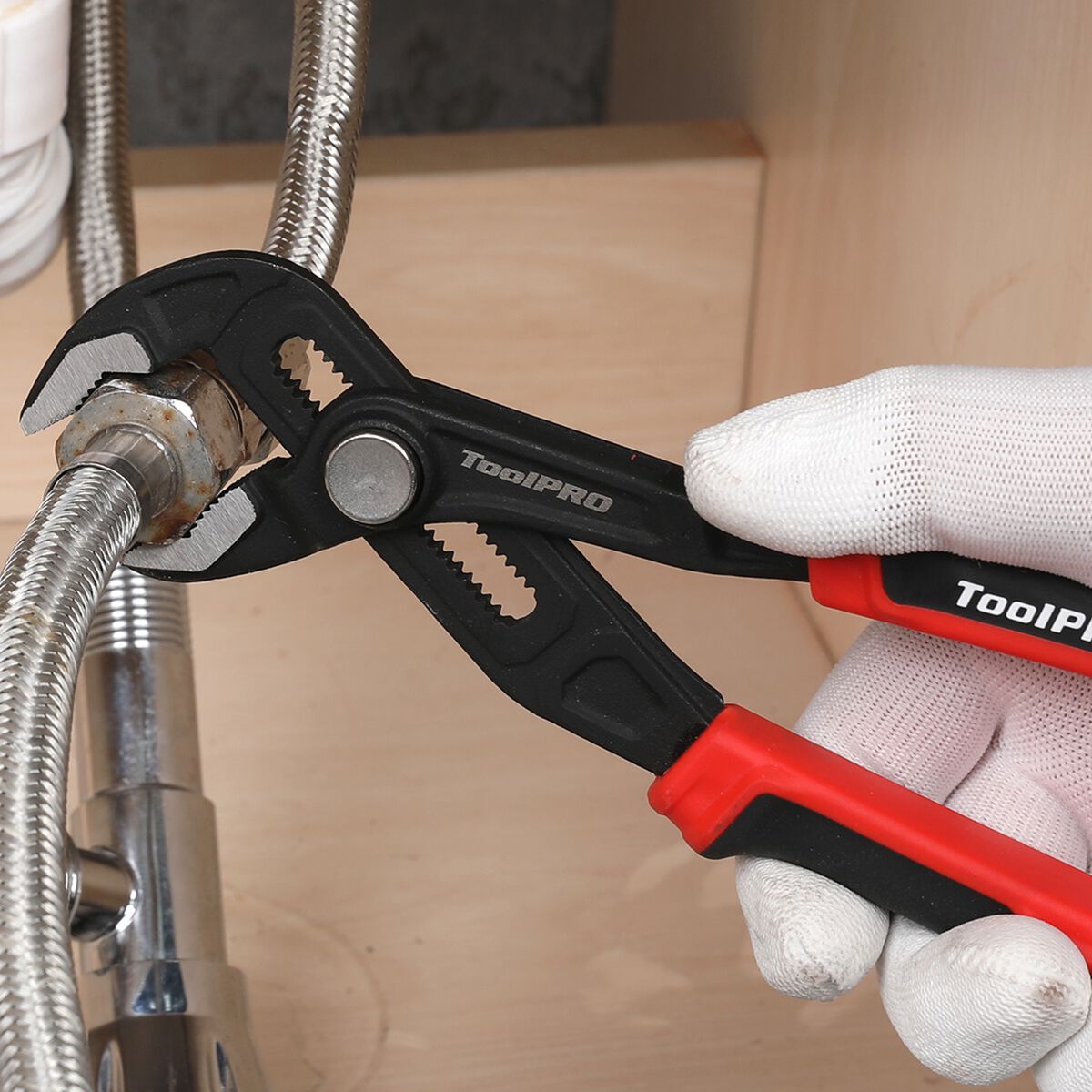 ToolPRO Pliers Groove Joint Quick Adjust 200mm, , scaau_hi-res