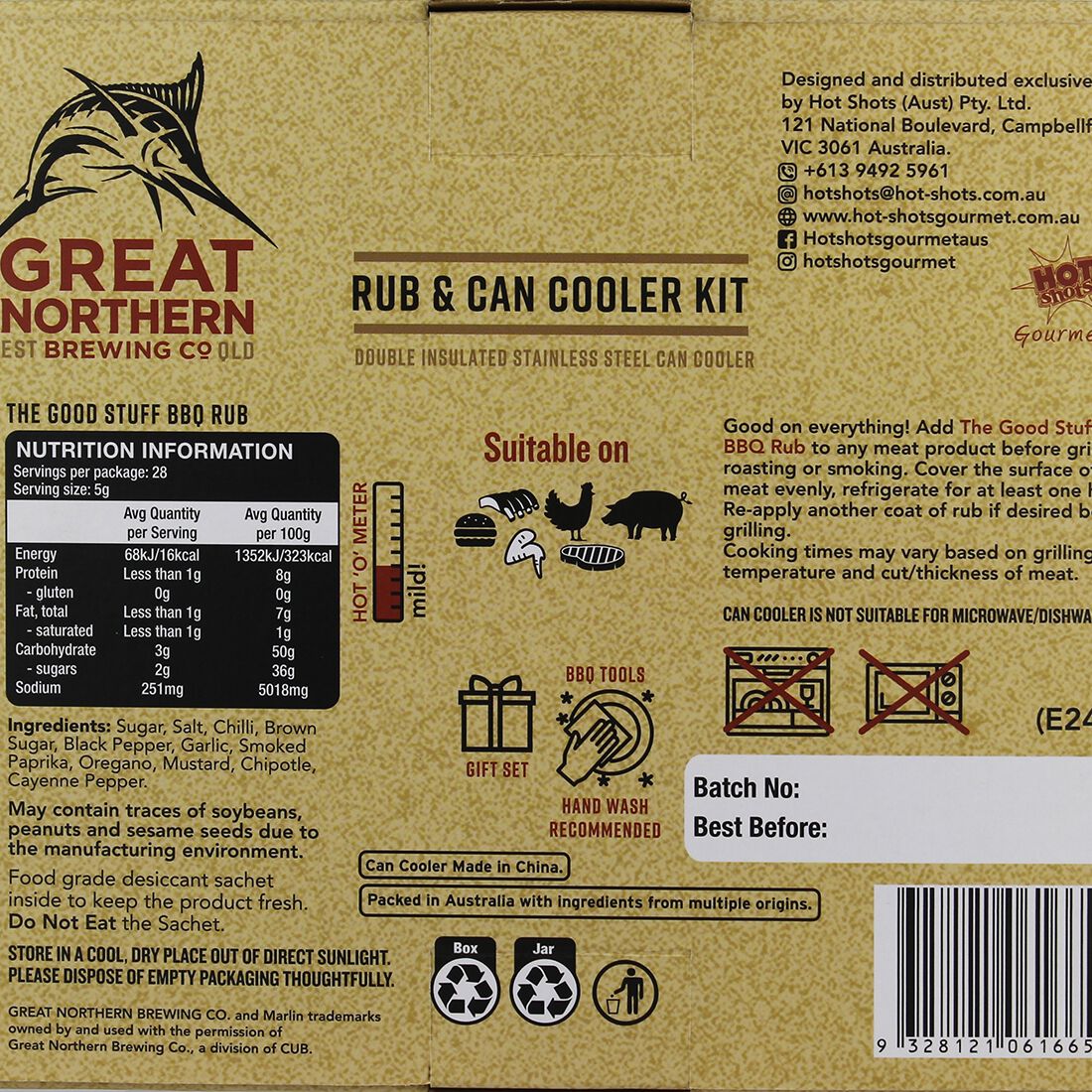 Great Northern BBQ Rub & Cooler Kit, , scaau_hi-res