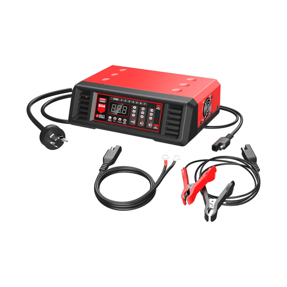 SCA 6/12V 2/5/10 Amp Battery Charger Supercheap Auto
