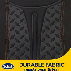 Scholl Copper Infused Memory Foam Black/Orange Lumbar Cushion, , scaau_hi-res