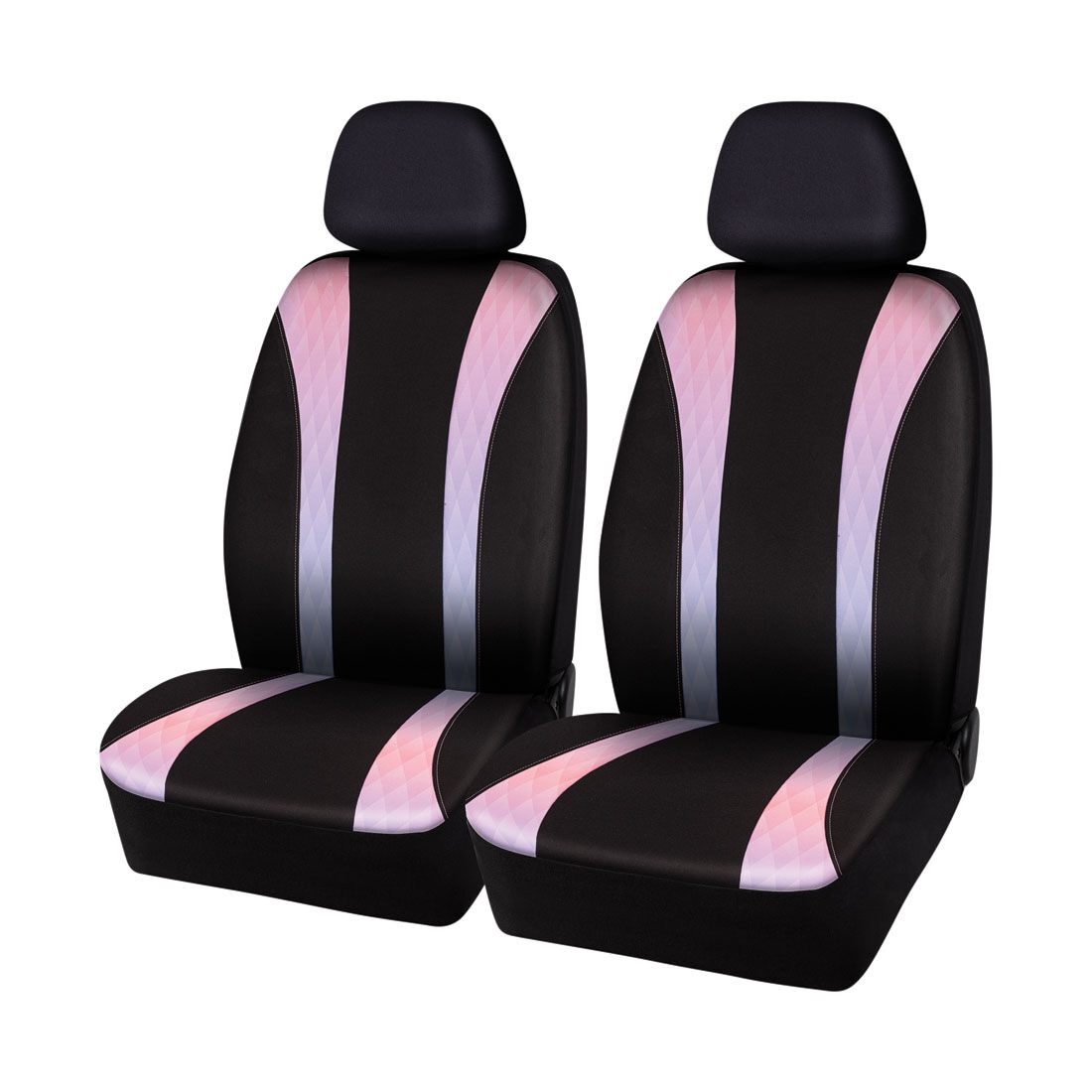 SCA Ombre Polyester Seat Covers Pink Blue Black Adjustable Headrests Airbag Compatible Supercheap Auto
