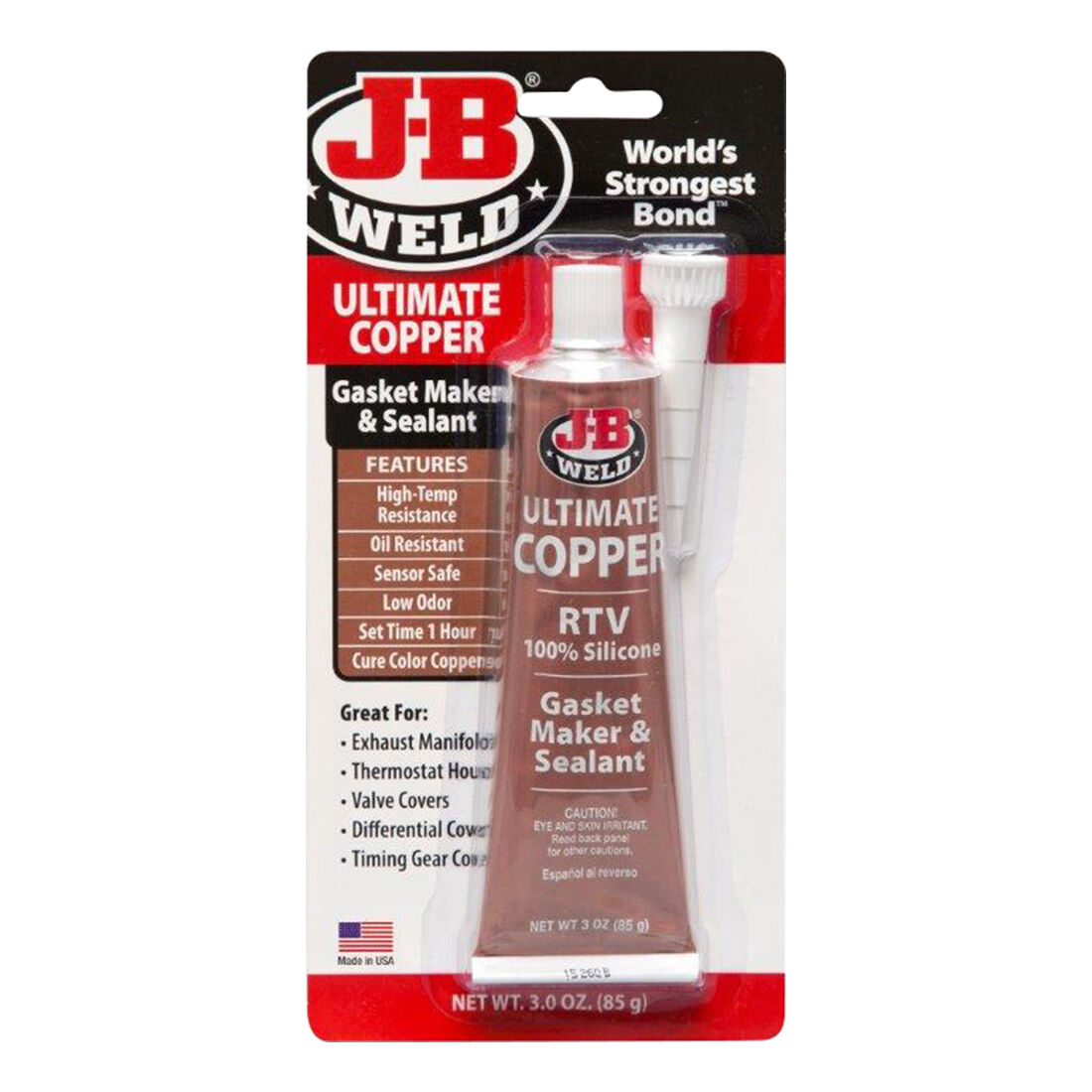 JB Weld Ultimate Copper RTV Gasket Maker & Sealant 85g 32325, , scaau_hi-res