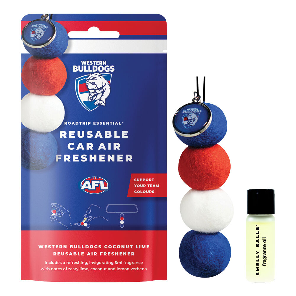 Roadtrip Essential Air Freshener Set Western Bulldogs Coconut Lime 5ml, , scaau_hi-res