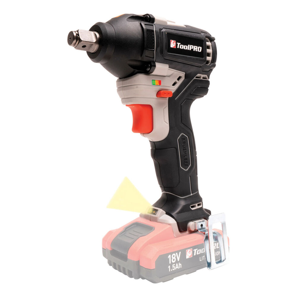 ToolPRO 18V Brushless 1/2" 300Nm Impact Wrench Skin Supercheap Auto