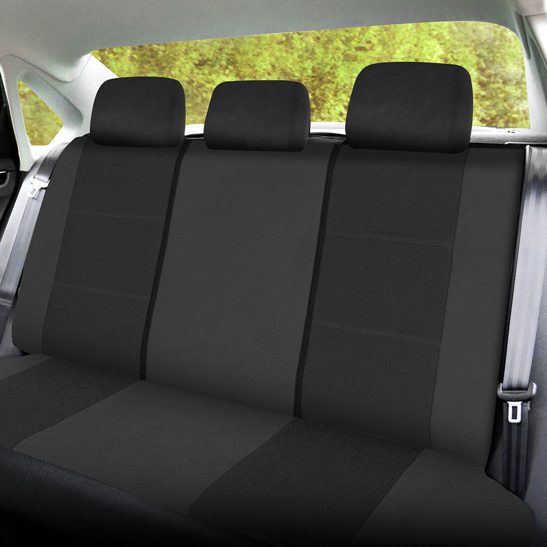 SCA Jacquard Seat Covers Black, Rear, Airbag Compatible, Size 06H, , scaau_hi-res