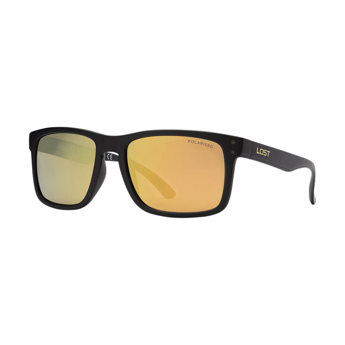 LOST Sunglasses Hazelwood Gold Polarised Matt Black, , scaau_hi-res