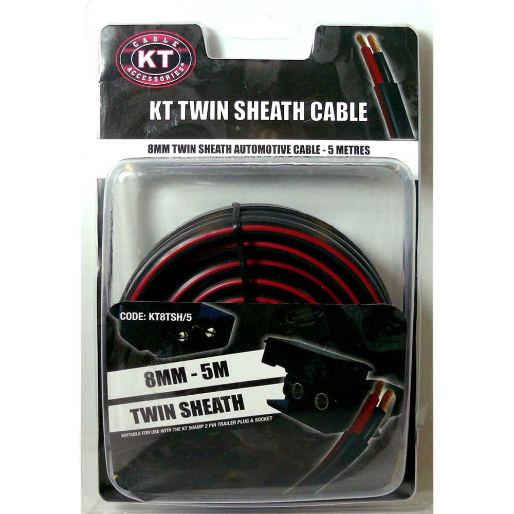 KT Cable Trailer Wire Twin Sheath, 8mm, 5m Supercheap Auto