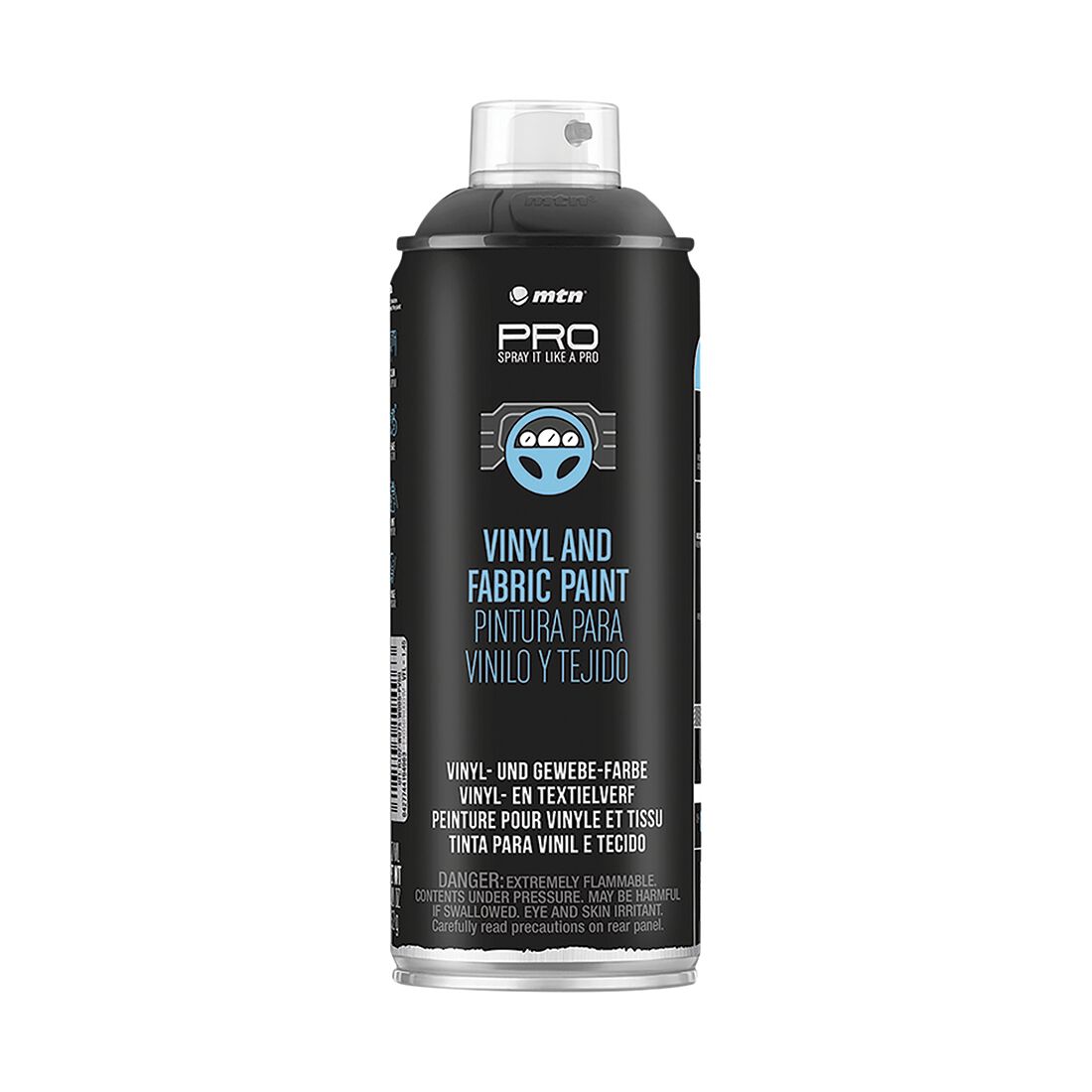 MTN PRO Vinyl & Fabric Paint Black 400ml Spray Paint, , scaau_hi-res