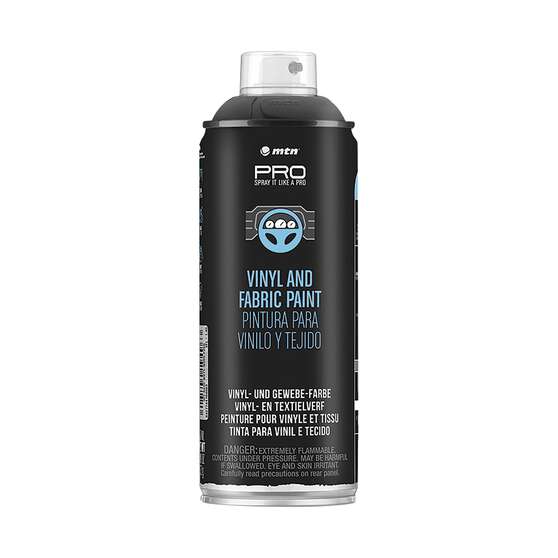 MTN PRO Vinyl & Fabric Paint Black 400ml Spray Paint, , scaau_hi-res