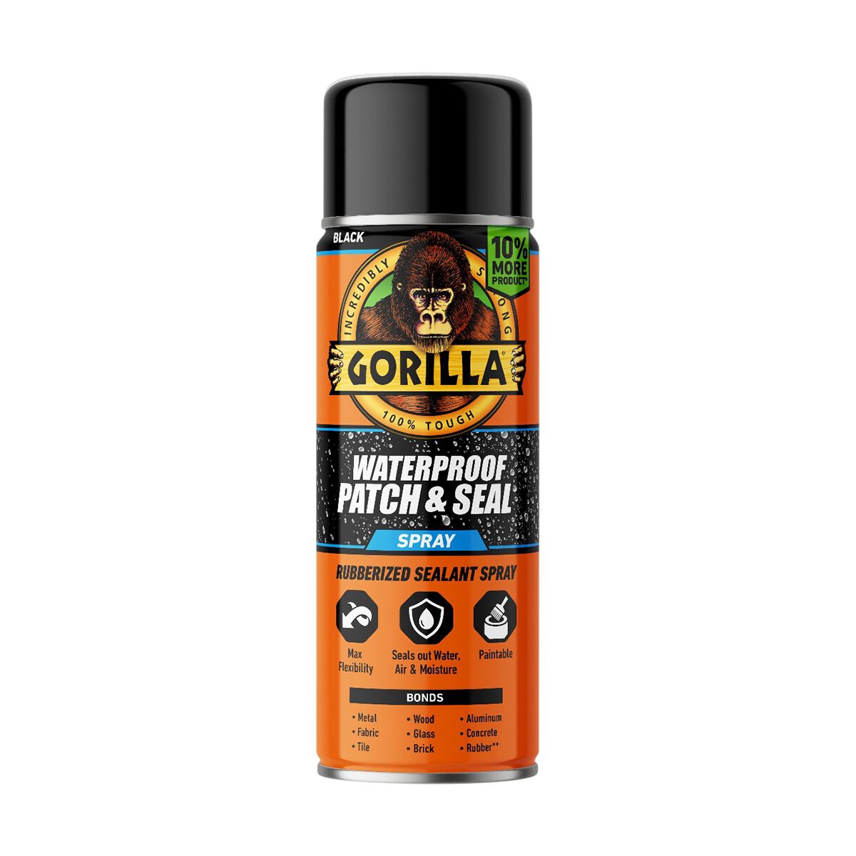 Gorilla Spray Waterproof Patch & Seal Black 396g/14oz, , scaau_hi-res