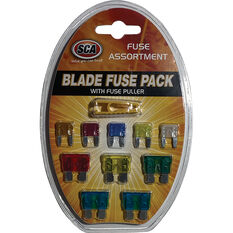 SCA Fuse Blade Assorted, Standard and Mini Blade Fuses, 11Pce, , scaau_hi-res