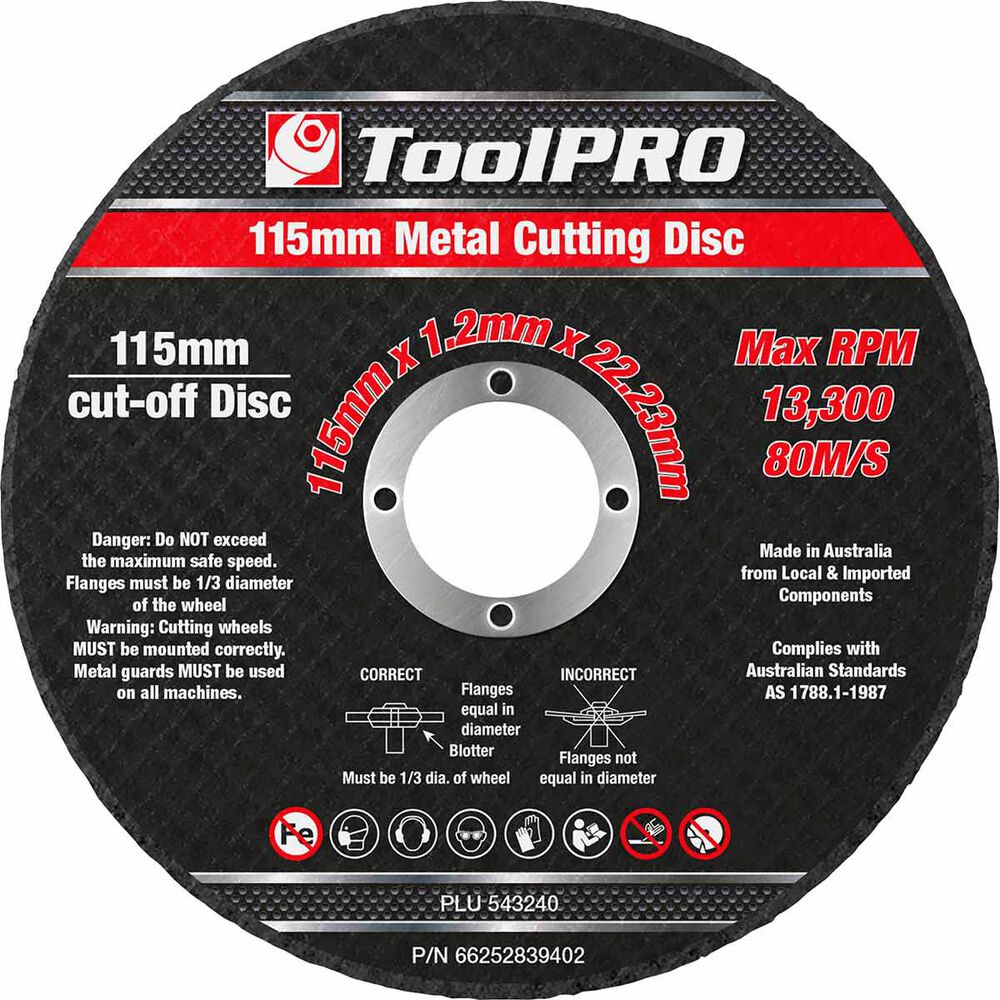 ToolPRO Metal Cut Off Disc 10 Pack Supercheap Auto
