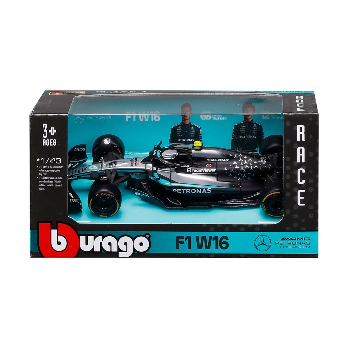 1:43 Die Cast 2025 Mercedes #12 Antonelli, , scaau_hi-res