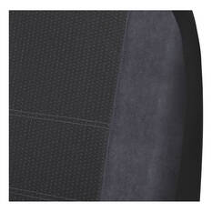 SCA Premium Jacquard and Velour Seat Covers Charcoal Rear Seat Size Adjustable Zips 06H, , scaau_hi-res