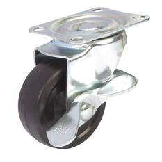 SCA Castor Wheel - 63 x 24mm, Metal Brake, Swivel, , scaau_hi-res