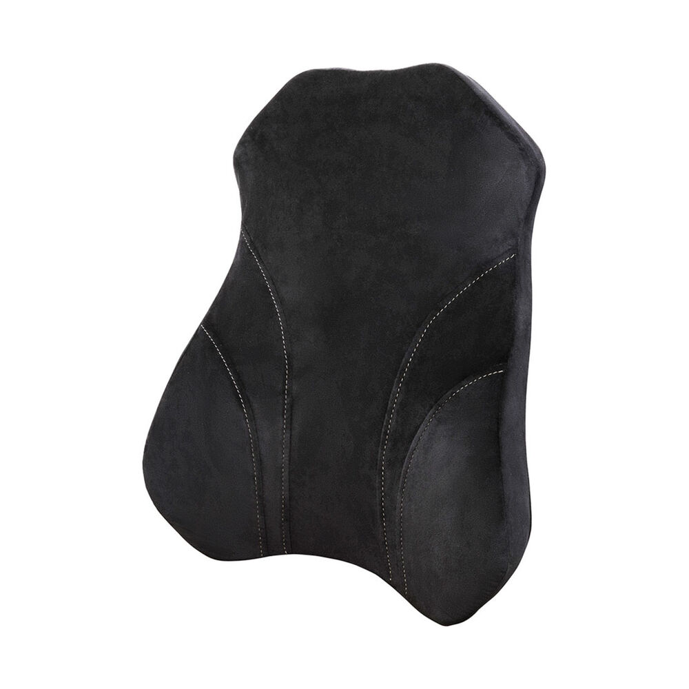 Cabin Crew Memory Foam Lumbar Cushion Black, Velour Supercheap Auto
