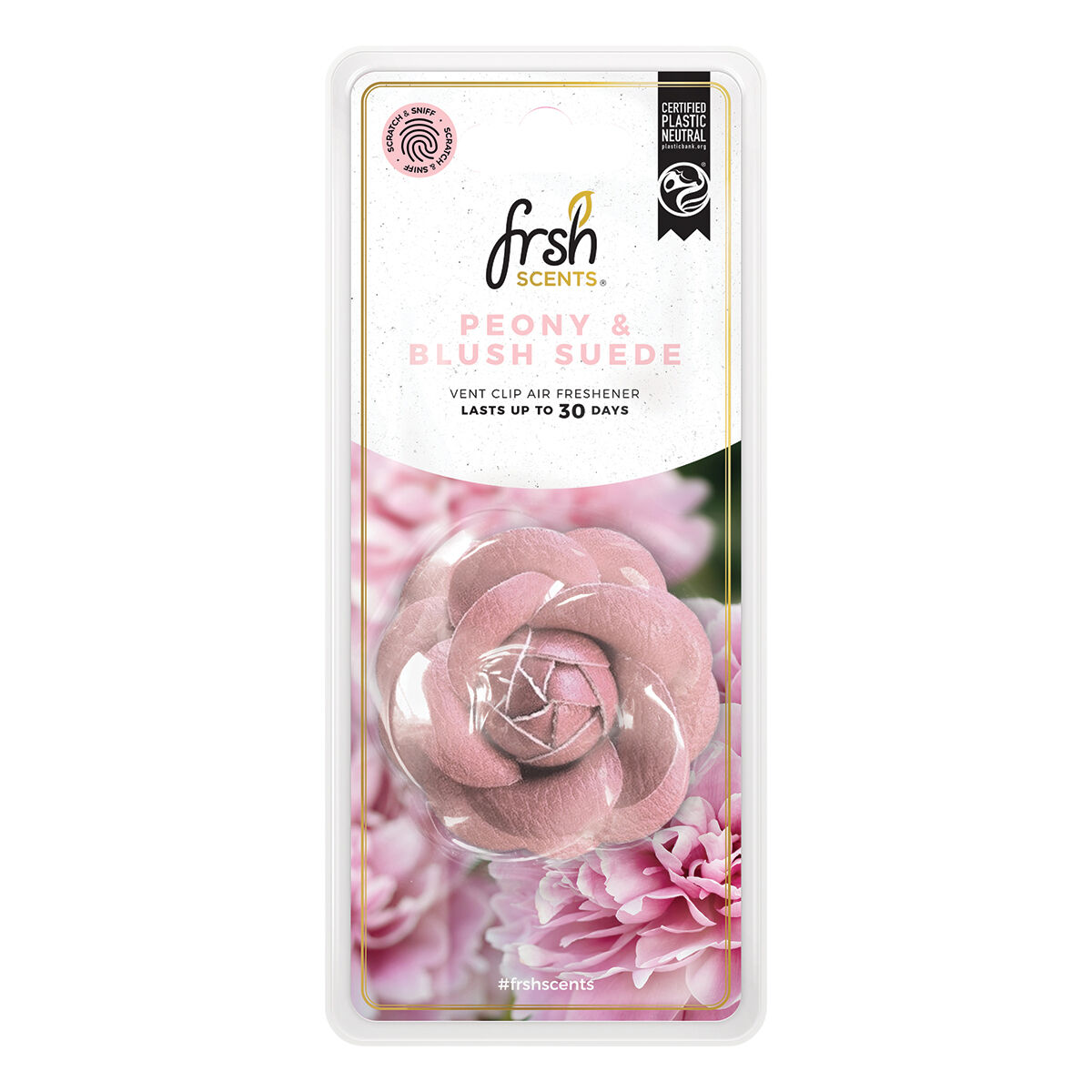 Frsh Scents 3D Air Freshener Peony Suede, , scaau_hi-res