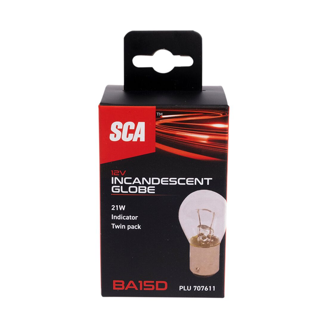 SCA Incandescent Globe - P21W 12V 21W  - 2 Pack, , scaau_hi-res