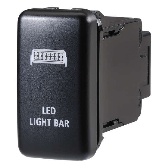 Narva OE Style Switch - Suits Toyota Landcruiser 79 Series, Landcruiser Prado 100-120 Series, Driving Light Bar Push On/Off Blue LED, Toyota, 63314BL, , scaau_hi-res