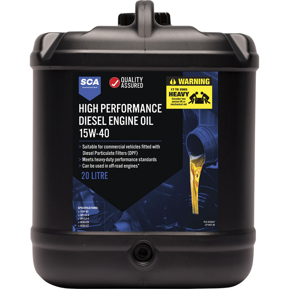 SCA High Performance Diesel Engine Oil 15W40 20 Litre Supercheap Auto