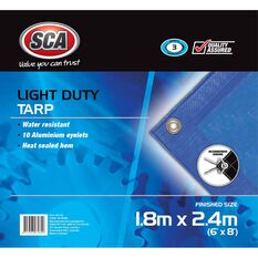 SCA Light Duty Poly Tarp - 1.8m X 2.4m (6 X 8), 80GSM, Blue, , scaau_hi-res
