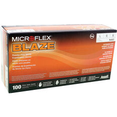 MICROFLEX Blaze Organge Nitrile Gloves - large 100 Pack, , scaau_hi-res