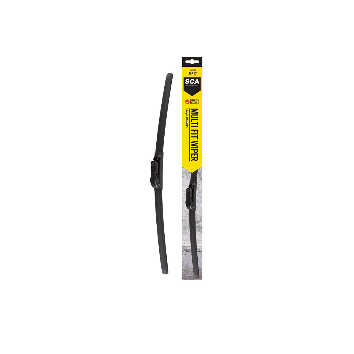 SCA Multi-Fit Wiper Blade 425mm (17") Single - MF17, , scaau_hi-res