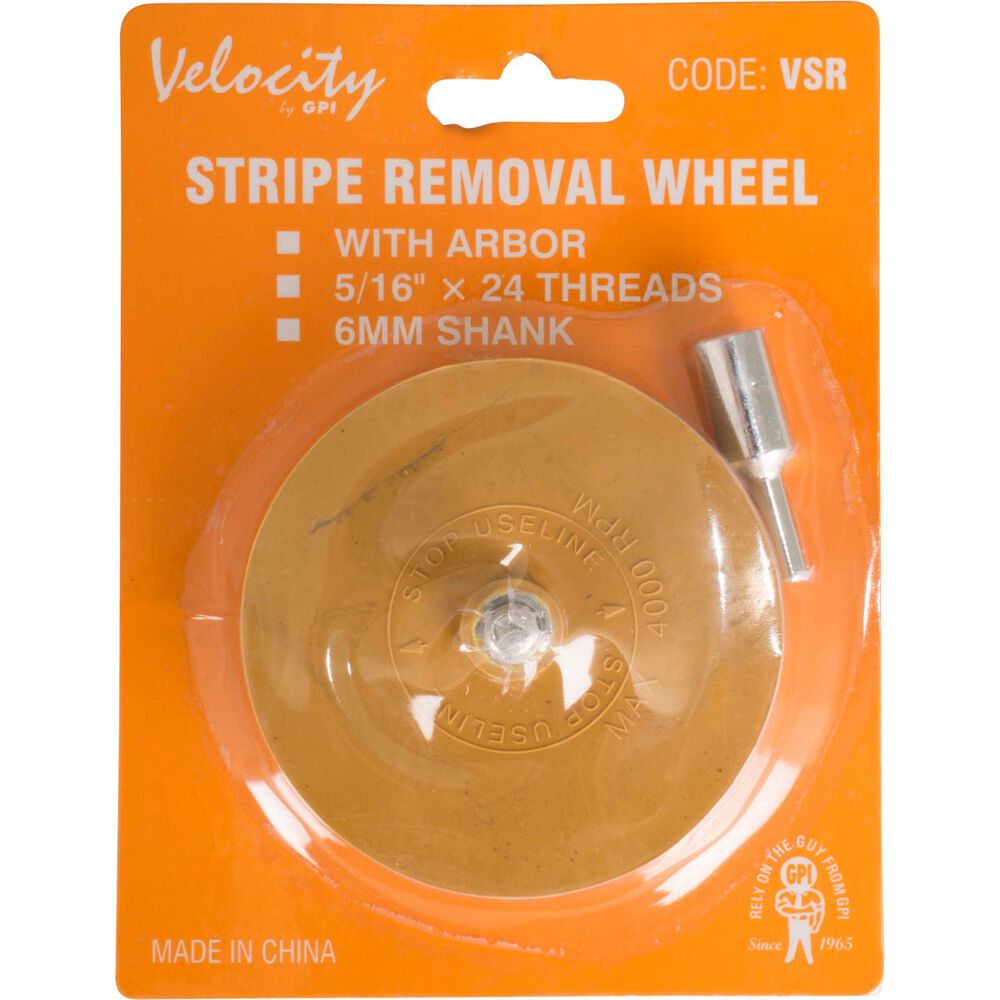 PowerTEC Stripe Off Caramel Toffee Wheel Wheels Sticker Remover Tool Drill  Shank