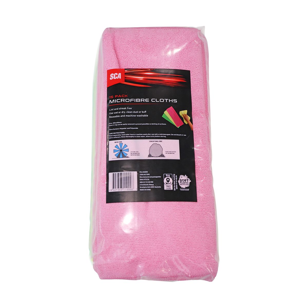 SCA Microfibre Cloths 15 Pack, , scaau_hi-res