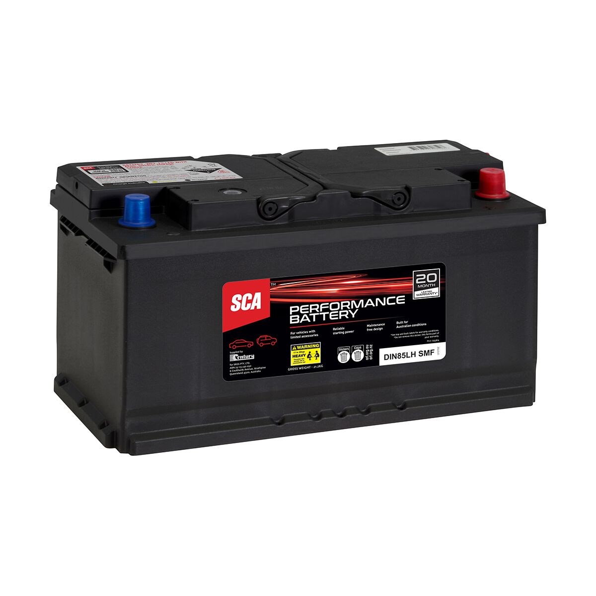 SCA Performance Car Battery DIN85LH SMF 760CCA, , scaau_hi-res