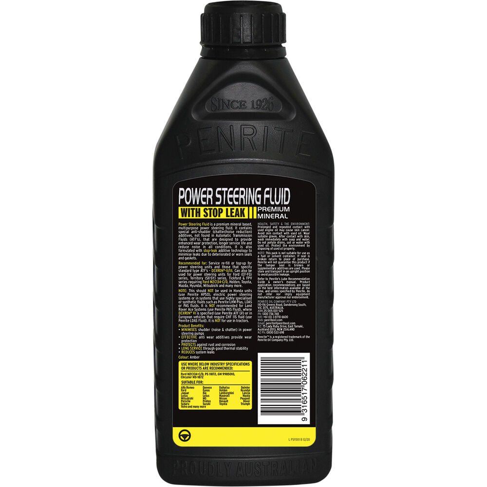 Penrite Power Steering Fluid & Stop Leak 1 Litre Supercheap Auto