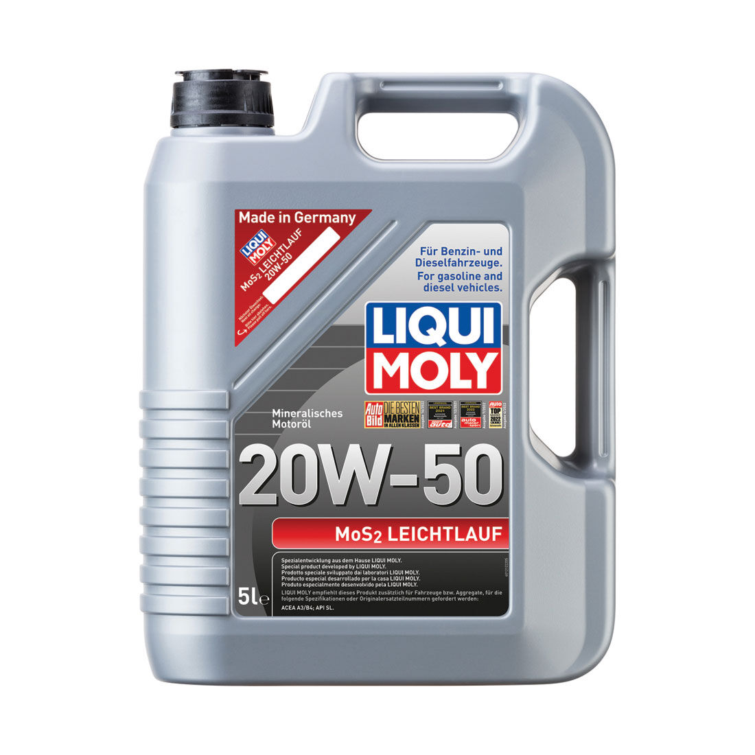 LIQUI MOLY MoS2 20W-50 5 Litre, , scaau_hi-res