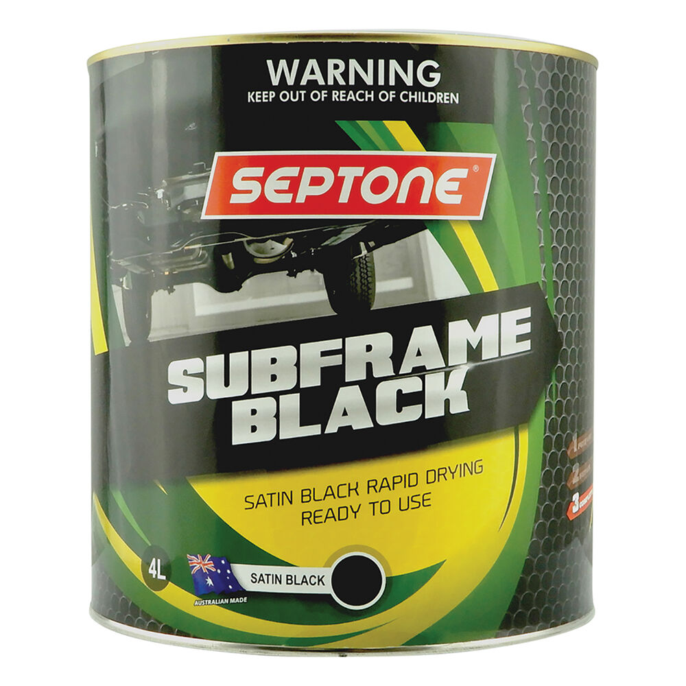 Septone Subframe Paint Satin Black, 4 Litre Supercheap