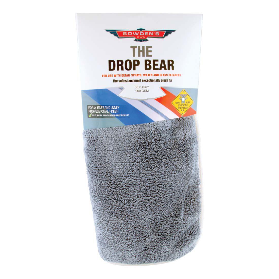 Bowden's Own Drop Bear Microfibre Cloth 350 x 450mm, , scaau_hi-res