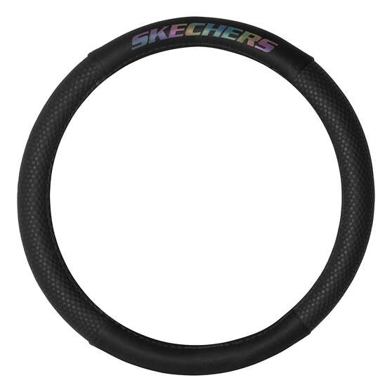 Skechers Goga Mat Steering Wheel Cover Black 380mm, , scaau_hi-res