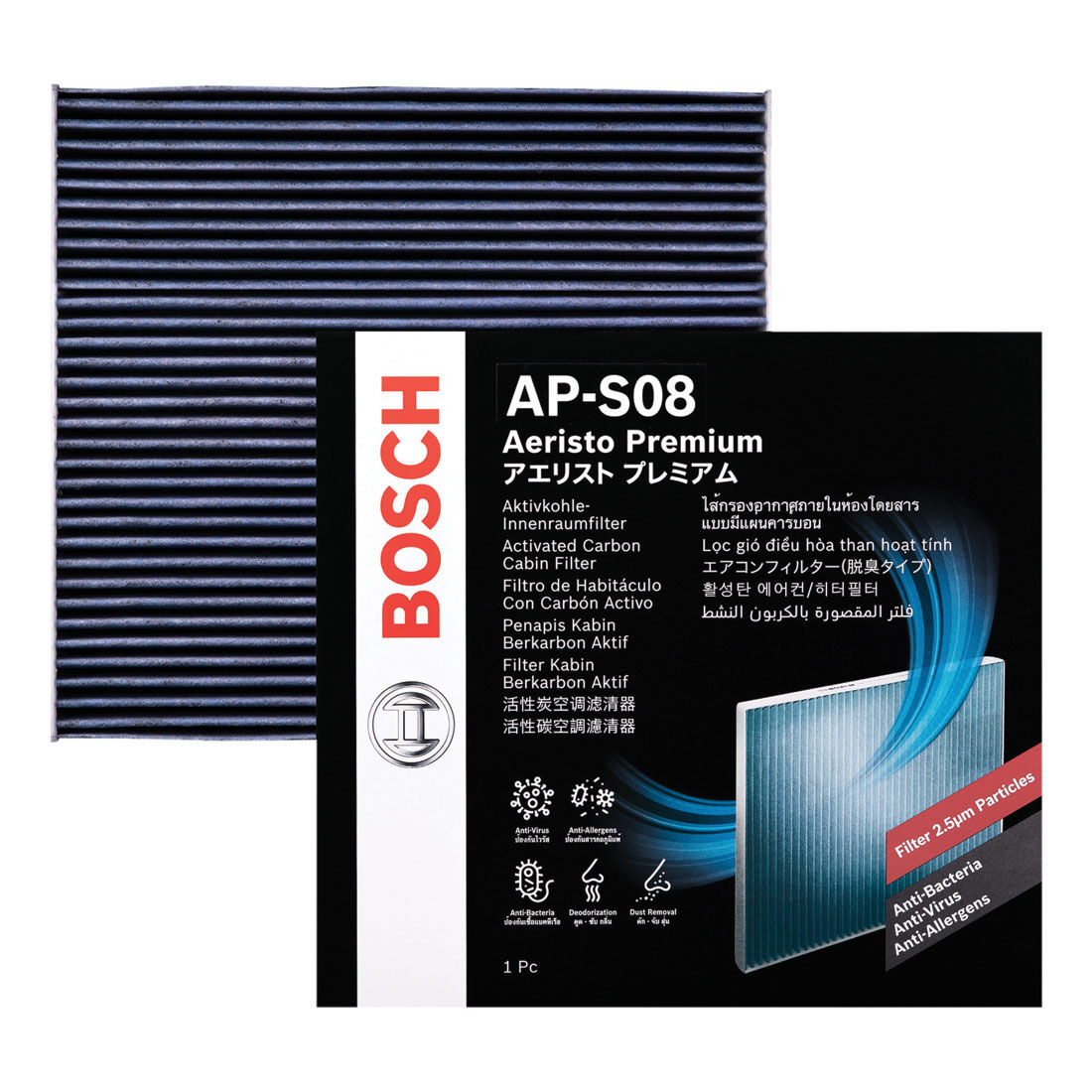 Bosch Aeristo Premium Cabin Air Filter - AP-S08, , scaau_hi-res