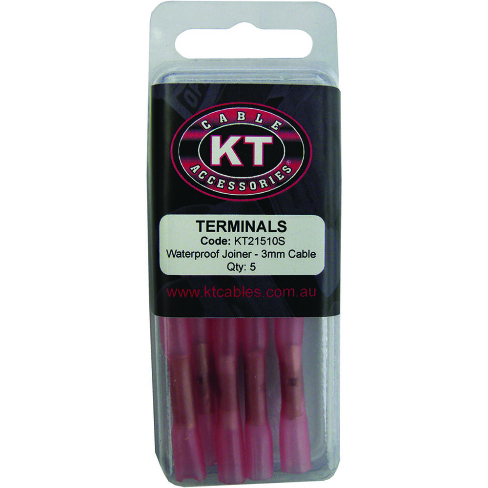 KT Cable Waterproof Butt Splice Red, 5 Pack Supercheap Auto
