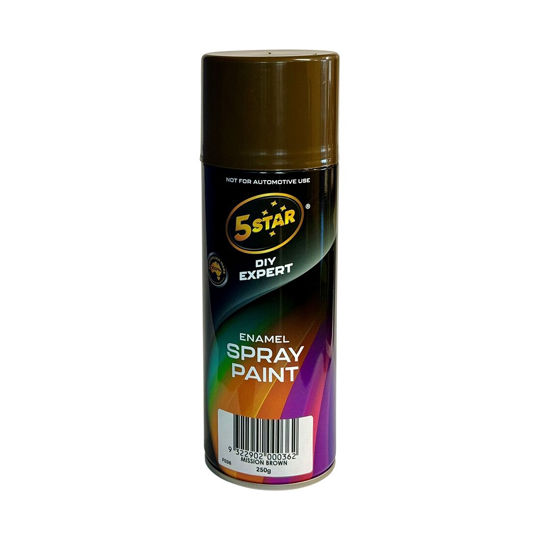 5 Star Enamel Spray Paint Mission Brown 250g, , scaau_hi-res